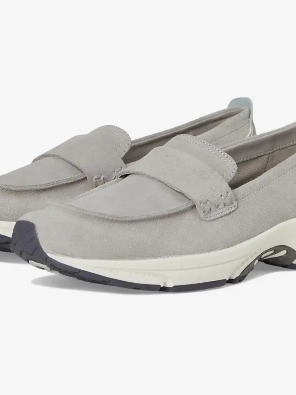 Vionic Light Gray Suede Walk Roam Loafer Sz 9 Nwot